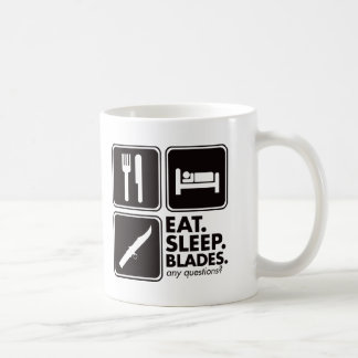 Taza De Café Coma las cuchillas del sueño - negro