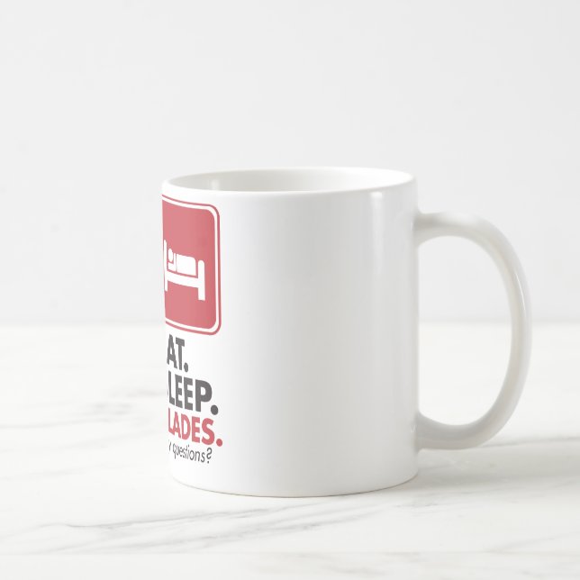 Taza De Café Coma las cuchillas del sueño - rojo (Derecha)