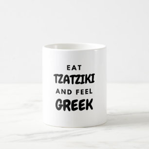 Taza De Café Coma Tzatziki y siente los regalos griegos Arte de