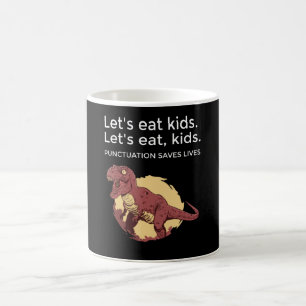 Taza De Café Comamos la puntuación infantil salva vidas divert
