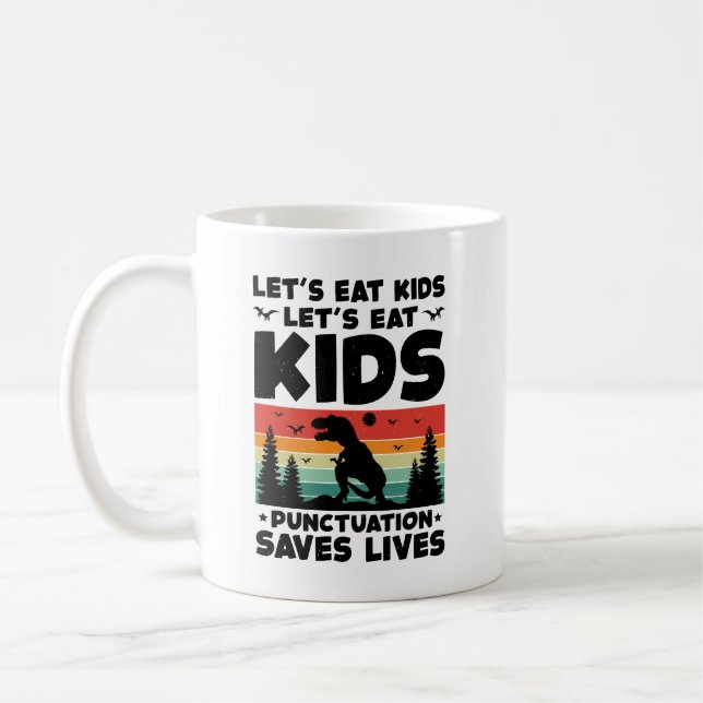Taza De Café Comamos, niños - Café Mug (Izquierda)