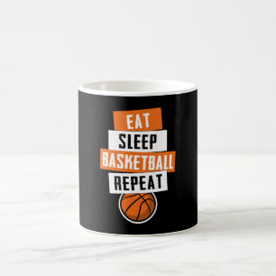 Taza De Café Coman básquetbol de sueño repiten divertido balonc