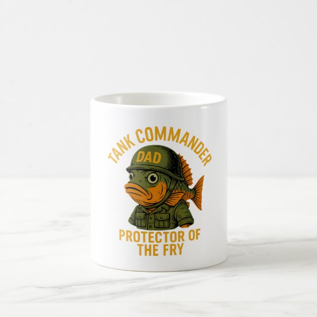 Taza De Café Comandante del tanque papá - Día del padre de los  (Centro)