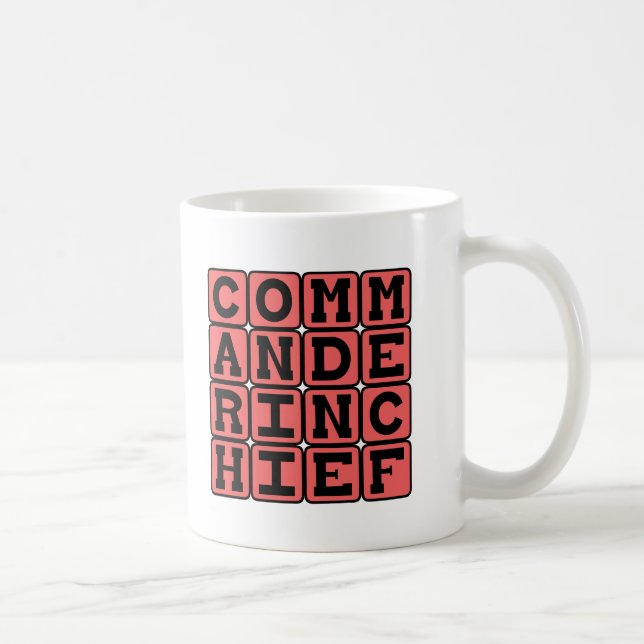 Taza De Café Comandante en jefe, presidente (Derecha)