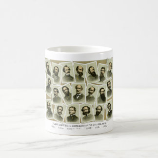 Taza De Café Comandantes confederados de la guerra civil