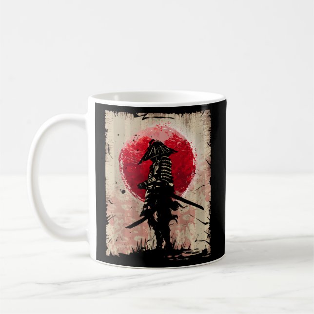 Taza De Café Combatiente Samurai Japonés (Izquierda)