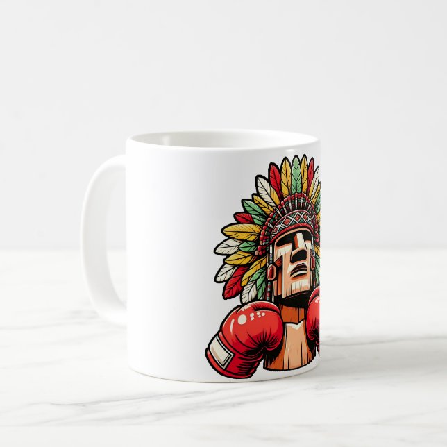 Taza De Café Combatientes del boxeo Muay Thai (Anverso izquierdo)