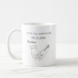 Taza De Café Combinar para siempre el compromiso de regalo Boda