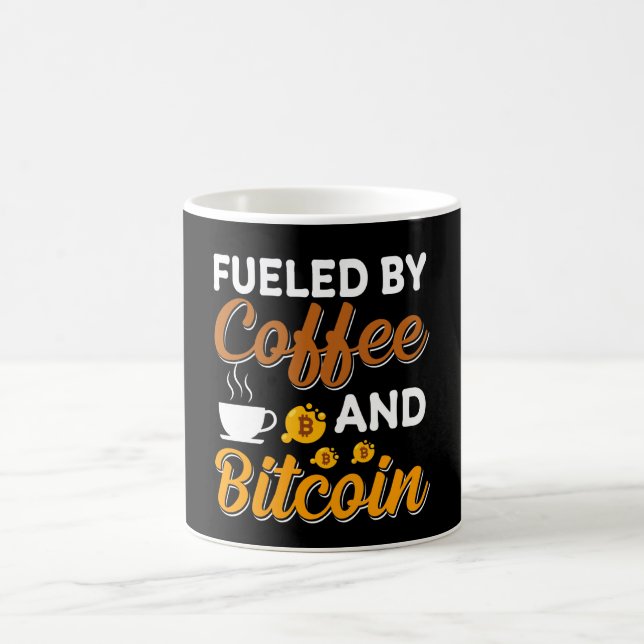 TAZA DE CAFÉ COMBUSTIBLE CON CAFÉ Y CAFÉ DE BITCOIN (Centro)