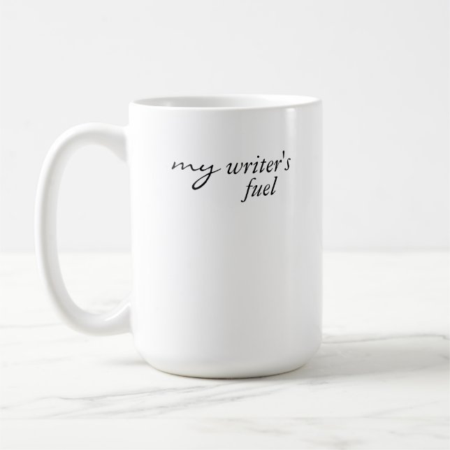Taza De Café Combustible de mi escritor | Beber, escribir, repe (Izquierda)