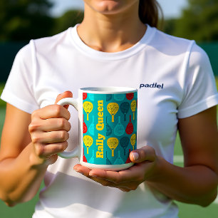 Taza De Café Combustible Padel Racket, texto personalizado