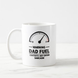 Taza De Café Combustible para Papá – Advertencia de Sarcasmo