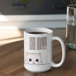 Taza De Café Combustible personalizable de Mamá Gata