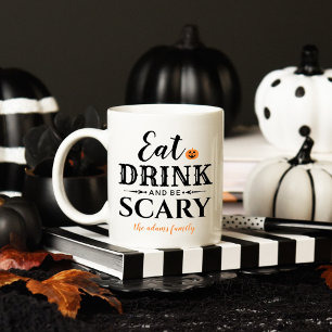 Taza De Café Come Bebamos y Seamos Aterciopelados Feliz Hallowe