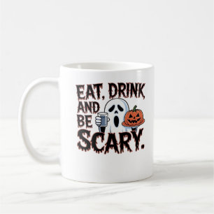Taza De Café Come Bebe Sé Espantoso Halloween Calabaza Creativo