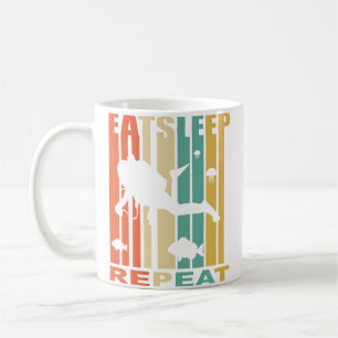Taza De Café Come Buceo Repetir Dormir Comer Buceador