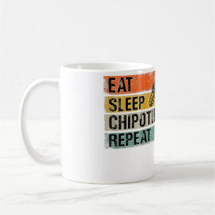 Taza De Café Come Chipotle Duerme Repite Divertido Pimiento de 