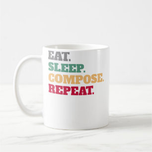 Taza De Café Come Componer Repetir Idea de Regalo Compositor