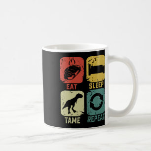 Taza De Café Come Dormar Domar Repetir Dinosaurio Juegos Geekto