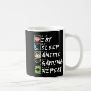 Taza De Café Come Dormir Anime Juegos Repetir Jugador Hombres A