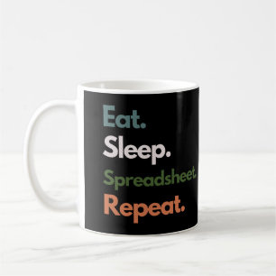 Taza De Café Come Dormir Hoja de Cálculo Repetir Contabilidad D