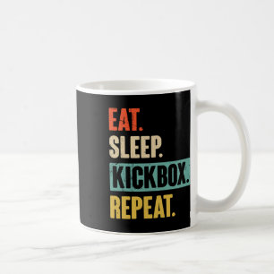 Taza De Café Come Dormir Kickbox Repetir Retro Kickboxing Boxeo