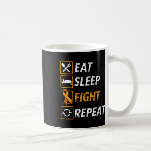 Taza De Café Come Dormir Luchar Contra La Leucemia Conciencia D
