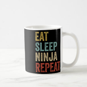 Taza De Café Come Dormir Ninja Repetir Divertido Traje de Karat