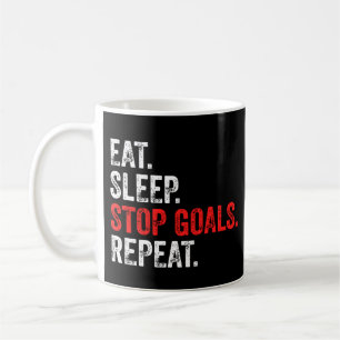Taza De Café Come Dormir Parar Metas Repetir - Portero