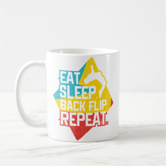 Taza De Café Come Dormir Salto Atrás Repetir Gimnasia Retro Tra