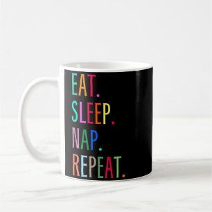 Taza De Café Come Dormir Siesta Repetir Divertido Sarcástico Co