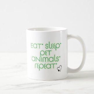 Taza De Café Come. Duerme. Animales mascotas. Repite. - Gracios
