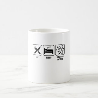 Taza De Café Come. Duerme. Física cuántica