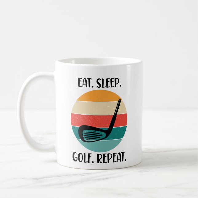 Taza De Café Come. Duerme. Golf. Repite. (Izquierda)