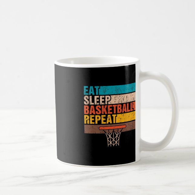 Taza De Café Come. Duerme. Pelota de baloncesto. Repite. Jóvene (Derecha)
