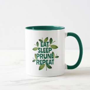 Taza de café Come Duerme Poda Repite para jardiner