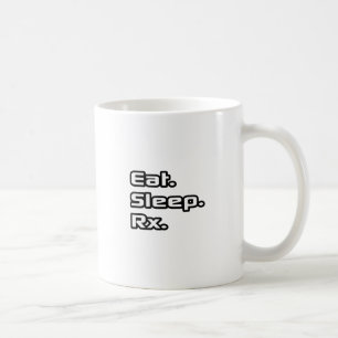 Taza De Café Come. Duerme. Rx.