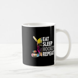 Taza De Café Come Hockey Duerme Repite Amantes del Hockey sobre