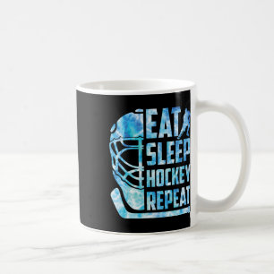 Taza De Café Come Hockey Duerme Repite Divertido Adulto Entrena