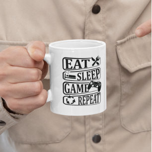 Taza De Café Come Juego Duerme Repite  Juegos