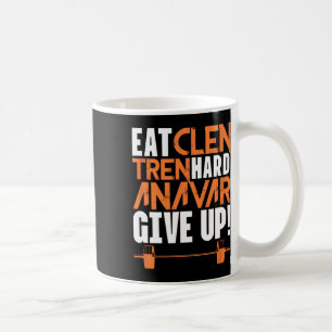 Taza De Café Come limpio Tren duro Gimnasio Culturismo Fitness