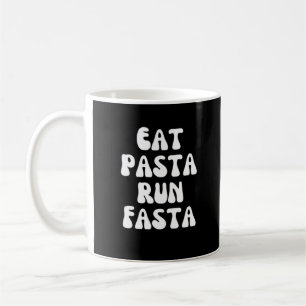 Taza De Café Come Pasta Corre Rápido