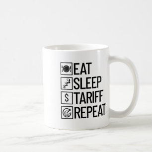 Taza De Café Come Tarifa Duerme Repite Divertido Trump Tarifa _