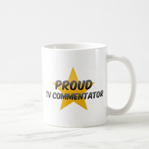Taza De Café Comentarista orgulloso de la TV