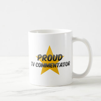 Taza De Café Comentarista orgulloso de la TV