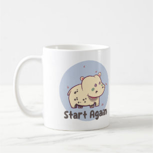 Taza De Café Comenzar de nuevo Kawaii bebé lindo y divertido hi