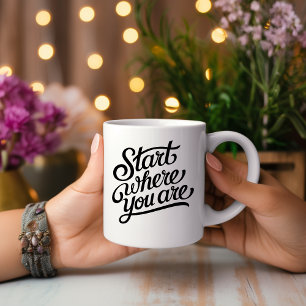 Taza De Café Comenzar donde está la música motivacional
