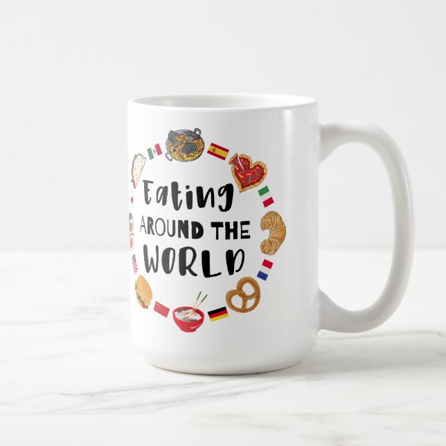 Taza De Café Comer alrededor del mundo (Derecha)