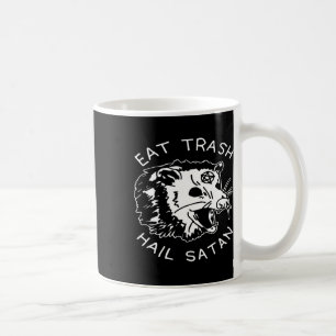 Taza De Café Comer basura alabado sea Satanás pijama de Navidad