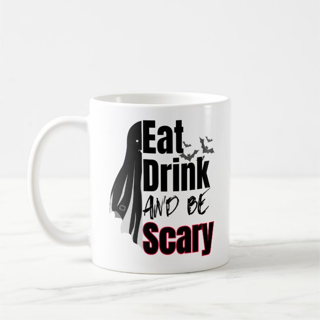 Taza De Café Comer, beber y ser asustado.w (Izquierda)